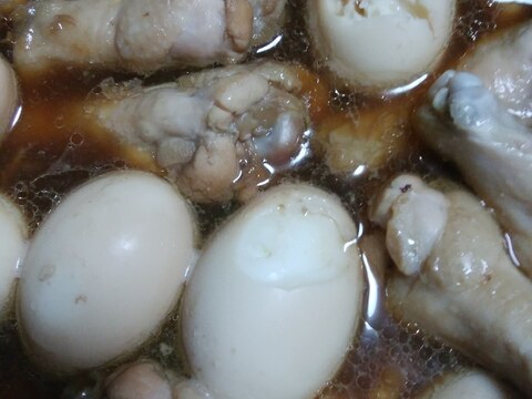 鶏手羽元と卵のサッパリ煮